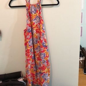 Floral open back dress